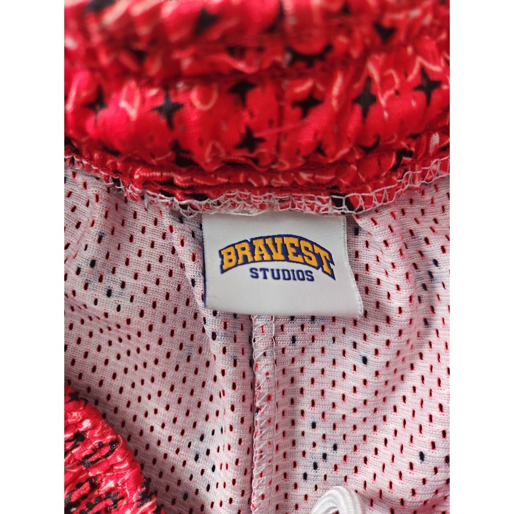 Bravest Studios Red Paisley Athletic Shorts - Picture 6 of 12
